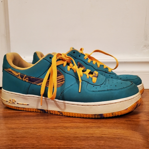 Nike Air Force 1 Low Marbled Swoosh Turbo Green - Picture 2 of 6